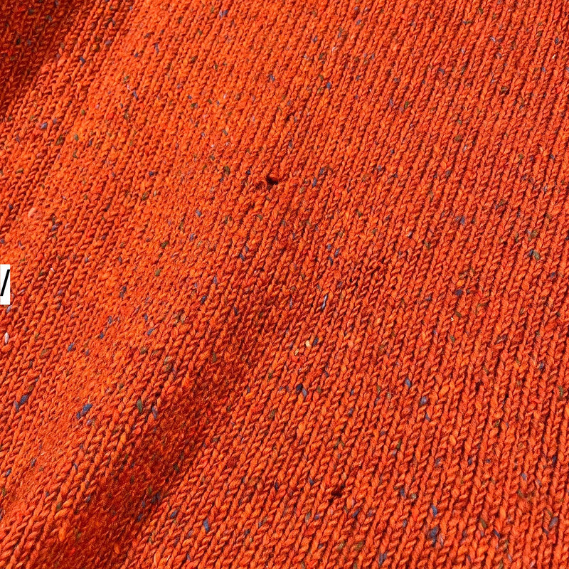 Vintage 90s Orange Irish Wool Knitted Jumper - Large