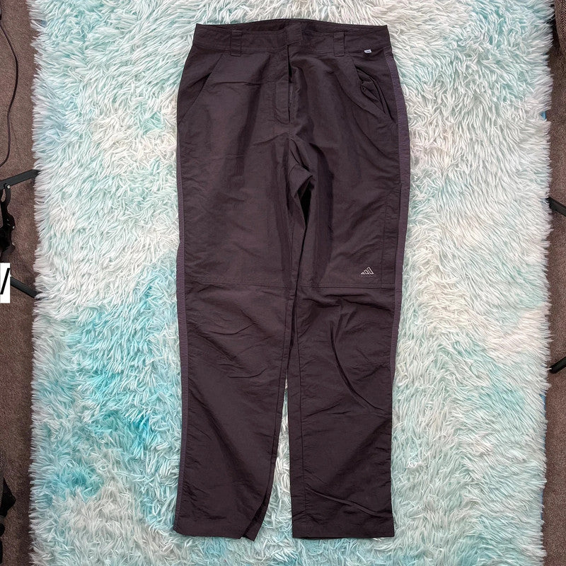 Vintage 90s Dark Grey Adidas Tracksuit Bottoms - Size 14