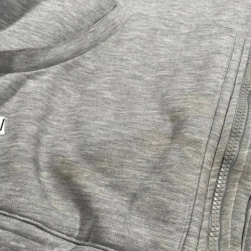 Vintage 00s Grey Adidas Hoodie Full Zip - XL