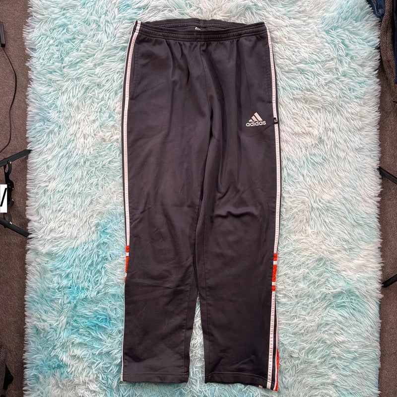 Vintage 90s Grey Adidas Tracksuit Bottoms - Large