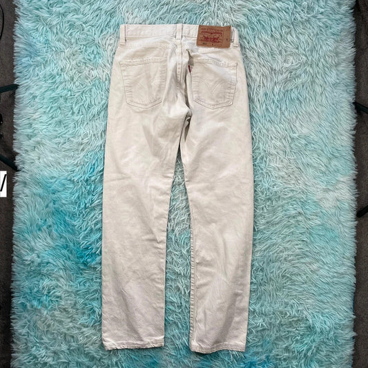 Vintage 90s White Levi’s 501 Jeans Straight Leg - W28 L32