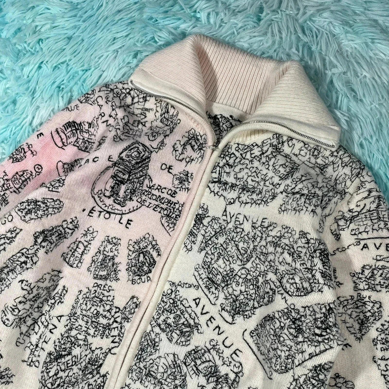Vintage Christian Dior Alpine Knitted Jumper - Large