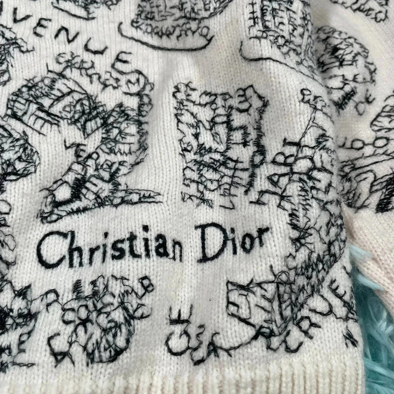 Vintage Christian Dior Alpine Knitted Jumper - Large