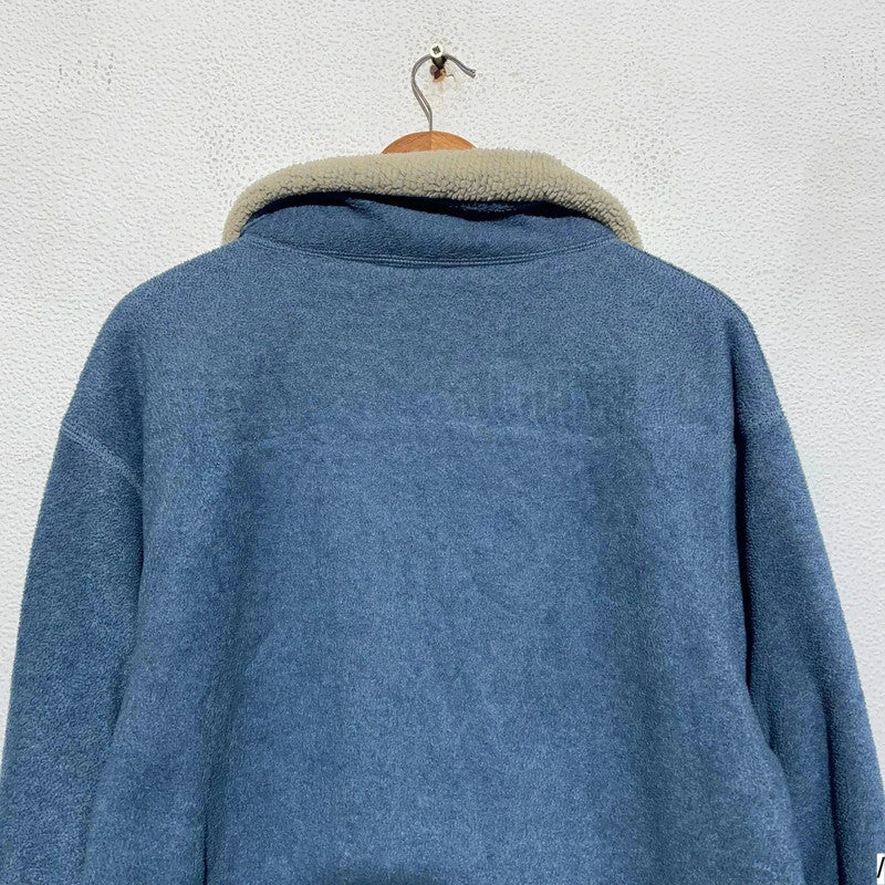 Vintage Blue Sherpa Fleece Jumper - Medium