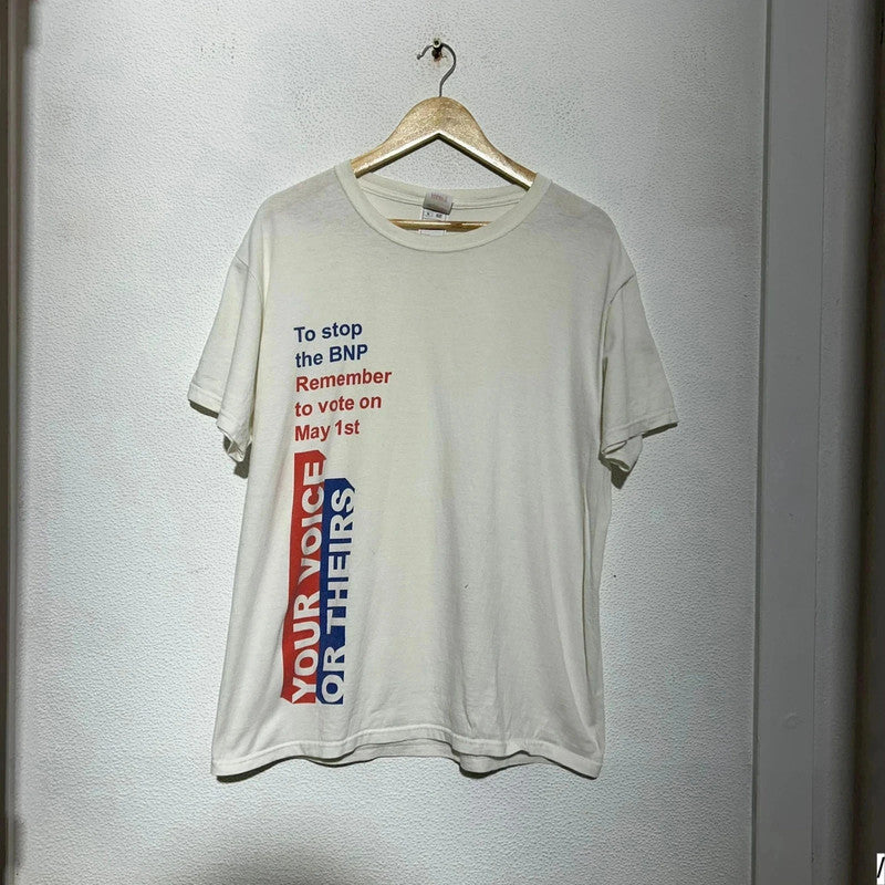 Vintage 1997 General Election T Shirt Anti BNP - Large