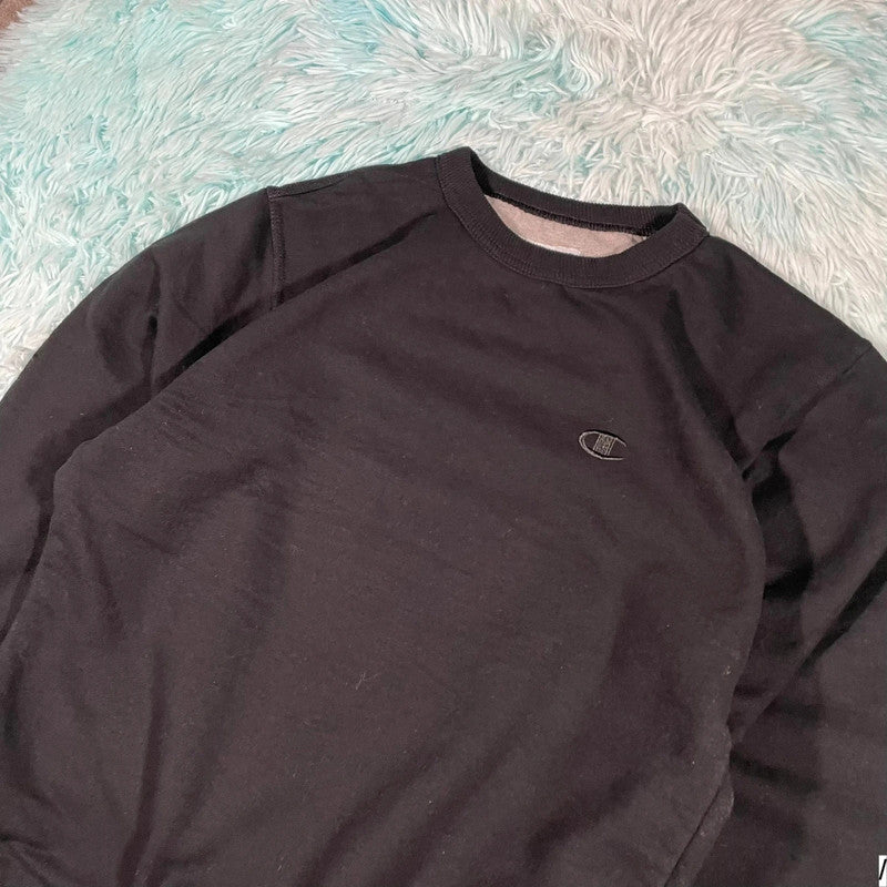 Vintage Dark Grey Champion Sweatshirt - Small