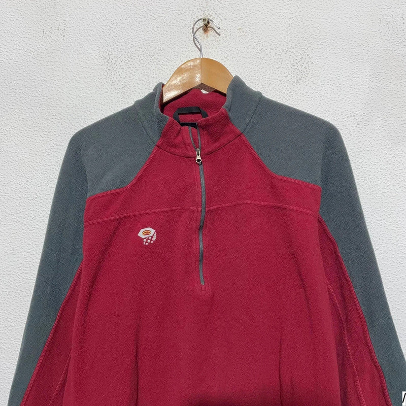 Red & Grey Mountain Hardwear 1/4 Zip Fleece Jumper - XL