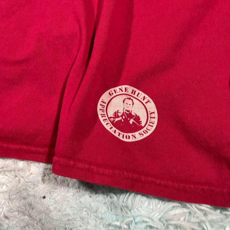 Vintage Red Life of Mars Gene Hunt Graphic T Shirt