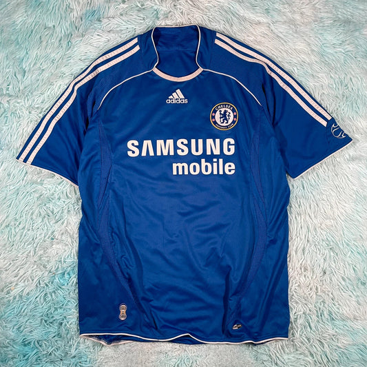 Vintage 2005-2006 Chelsea Shirt Adidas Home Kit - Large
