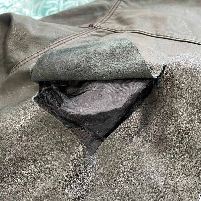 Black Monsoon Leather Jacket - XL