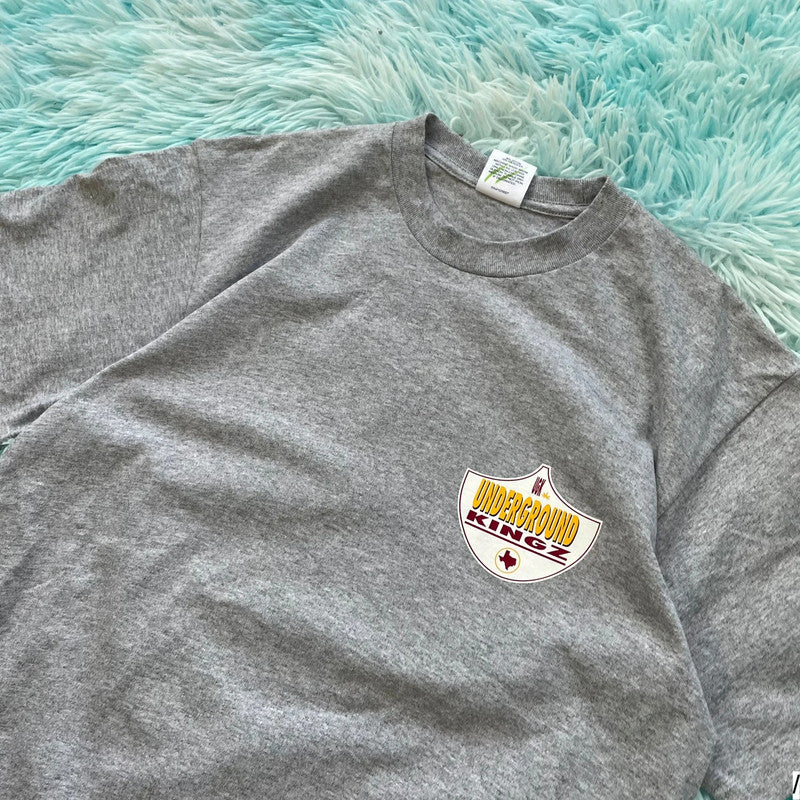 Grey Supreme UKZ Graphic T Shirt Underground Kingz - Small