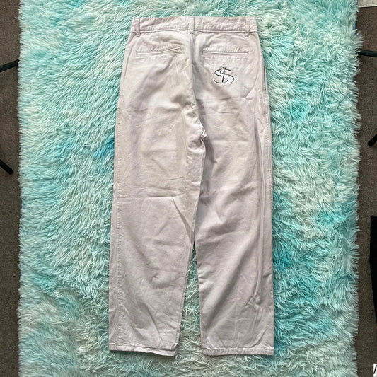 White Yardsale Skate Trousers - Small