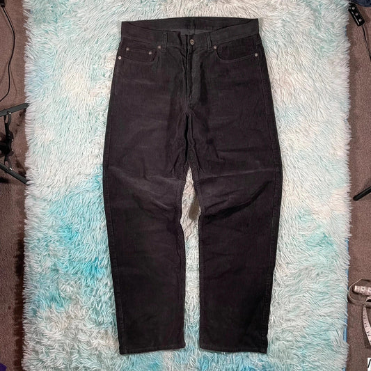 Black Arket Corduroy Trousers Wide Leg - 34W 32L