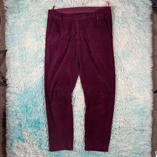 Purple Massimo Alba Velvet Trousers - 34W 32L