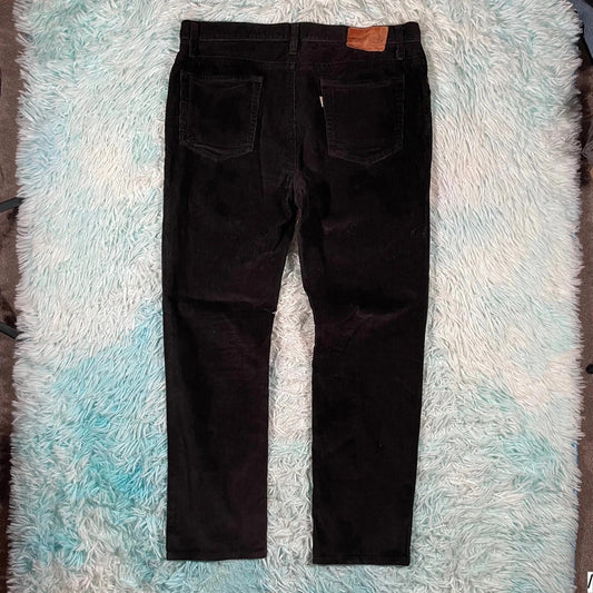 Vintage Black Shipley & Halmos Corduory Trousers - W34 L32