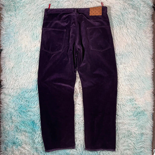 Purple Massimo Alba Velvet Trousers - 34W 32L