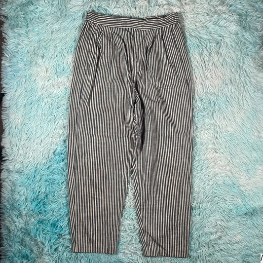 Blue & White Striped Masscob Trousers - Size 8