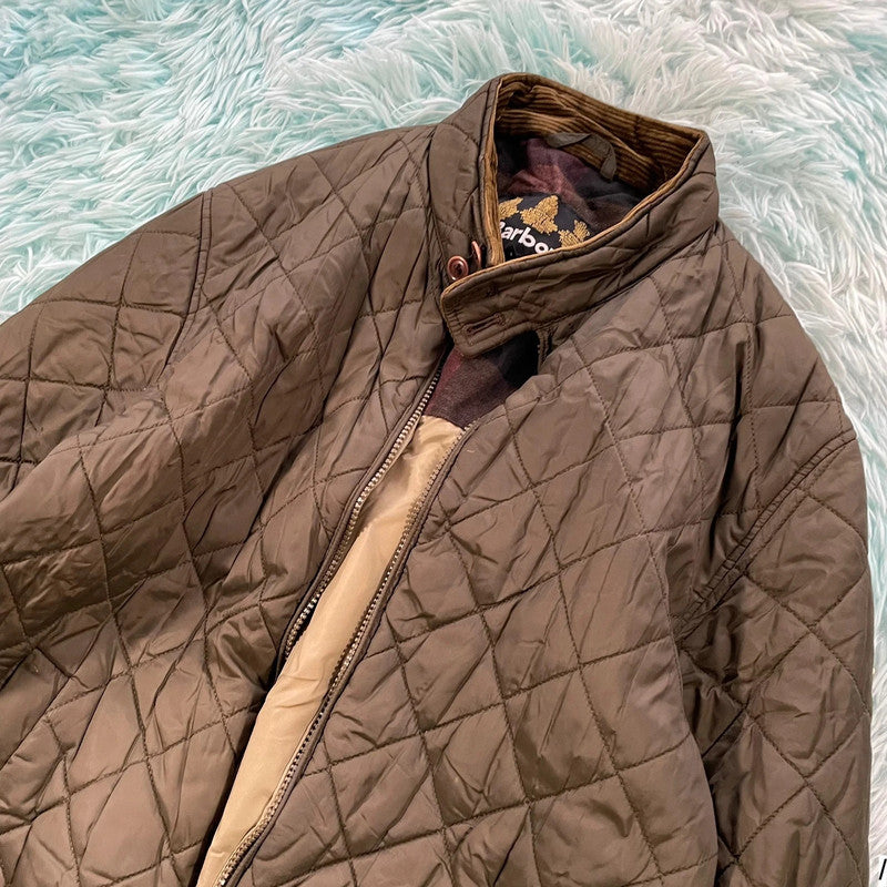 Khaki Barbour Quilted Jacket - Medium