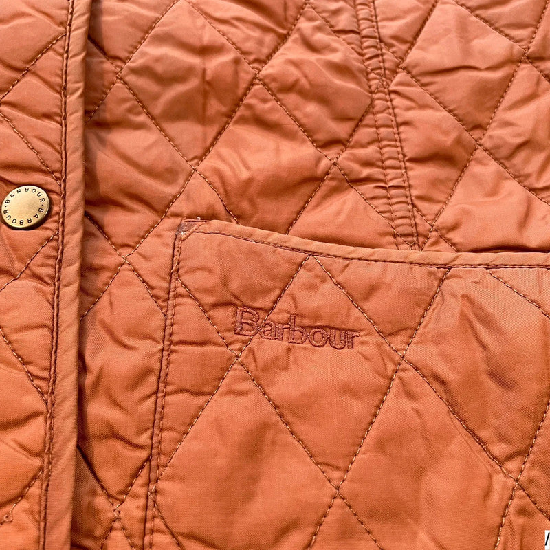 Burnt Orange Barbour Quilted Gilet Jacket - Size 14