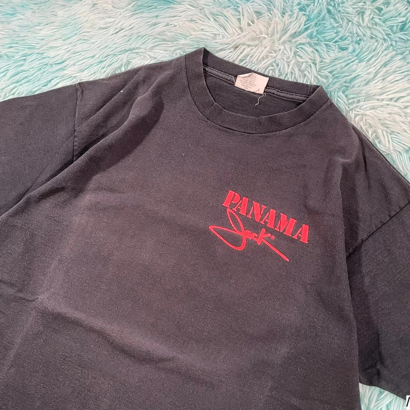 Vintage 90s Black Panama Jack Graphic T Shirt - XL
