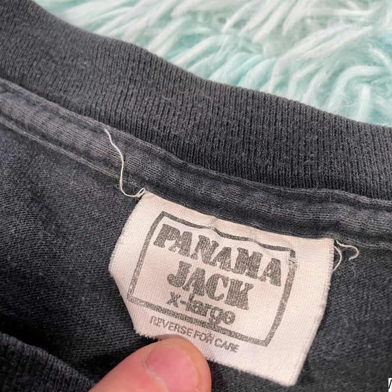 Vintage 90s Black Panama Jack Graphic T Shirt - XL