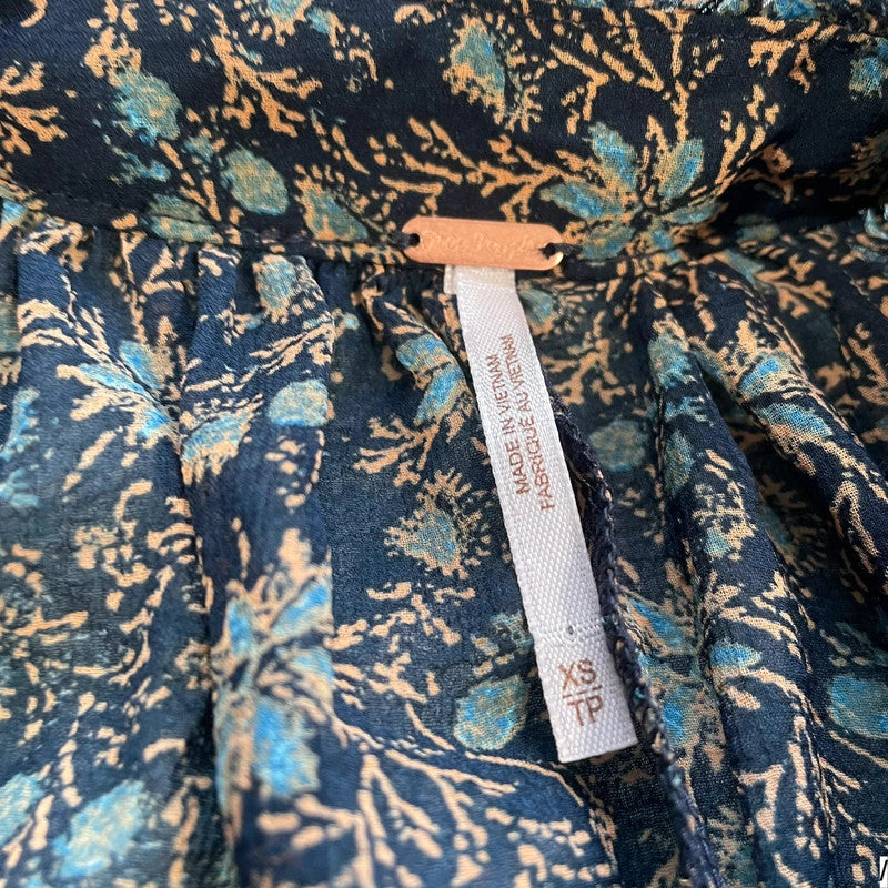 Brown Floral Free People Summer Dress - XS