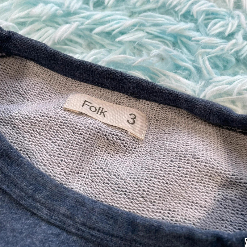 Navy Folk Sweatshirt - Medium