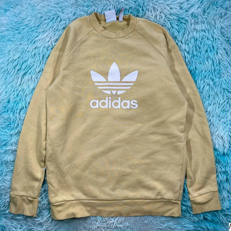 Yellow Adidas Sweatshirt - Medium