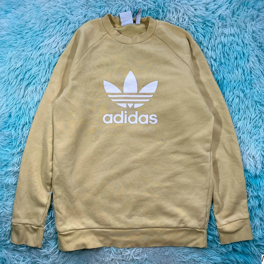 Yellow Adidas Sweatshirt - Medium