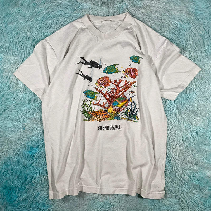 Vintage Granada Fish Graphic T Shirt - Large