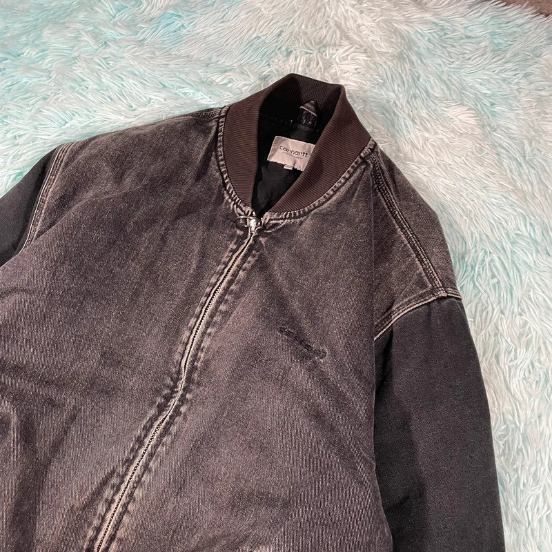 Black Carhartt Varsity Bomber Jacket - XL