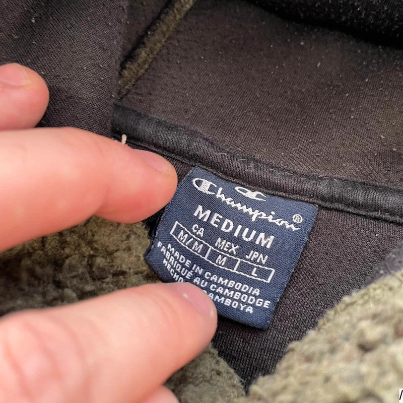 Khaki Camo Champion Sherpa Fleece Hoodie - Medium
