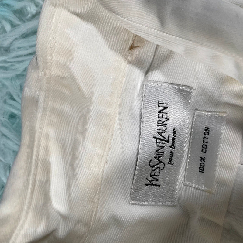 Vintage 90s White Yves Saint Laurent Shirt - Large