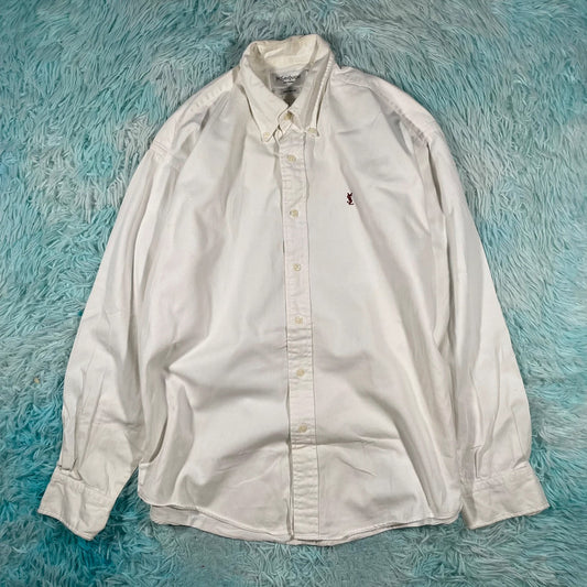 Vintage 90s White Yves Saint Laurent Shirt - Large