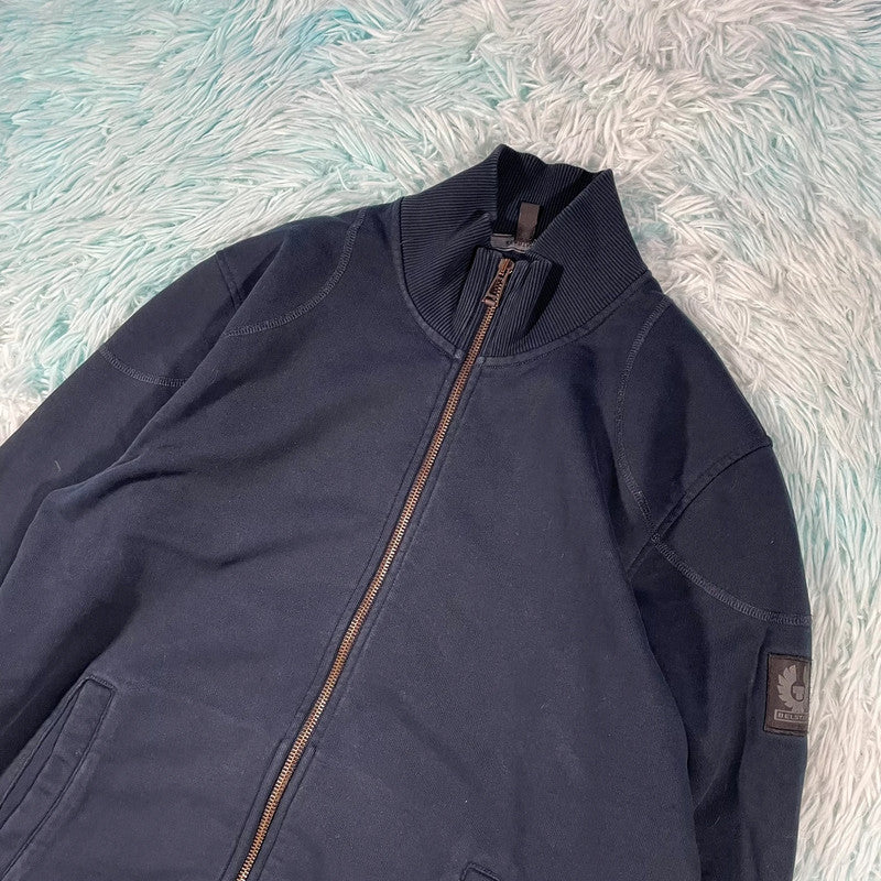 Navy Belstaff Sweatshirt Full Zip - Medium