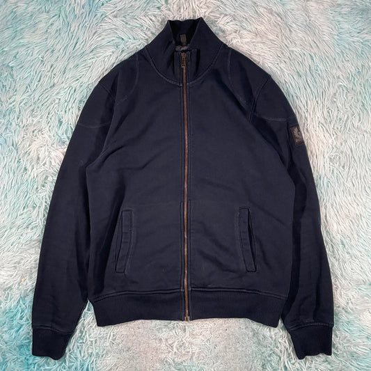 Navy Belstaff Sweatshirt Full Zip - Medium