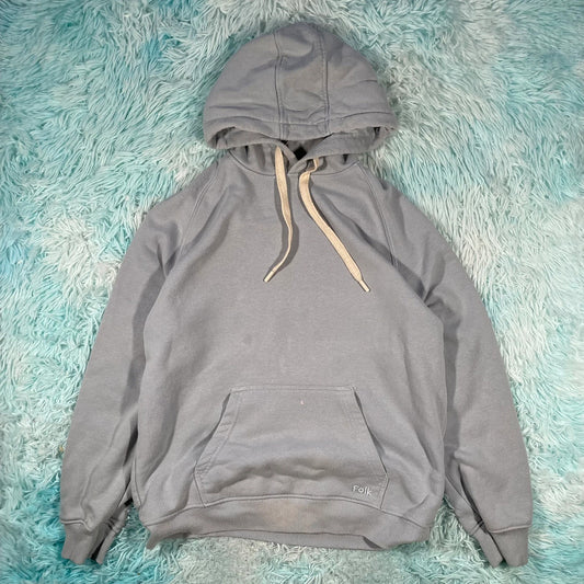 Light Blue Folk Hoodie - large