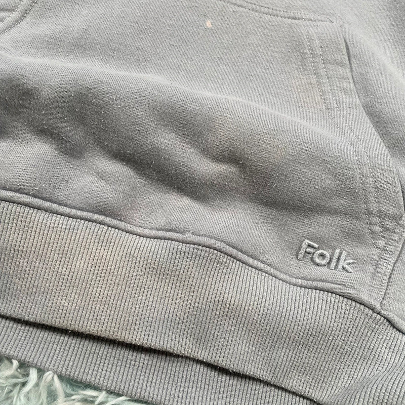 Light Blue Folk Hoodie - large