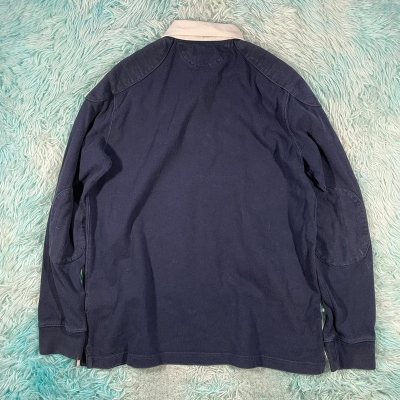 Navy Polo Ralph Lauren Rugby Shirt - Large