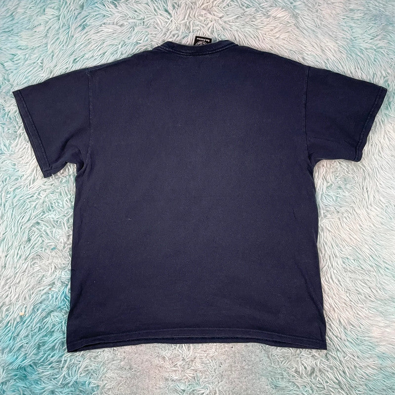Navy Thrasher Graphic T Shirt - Large