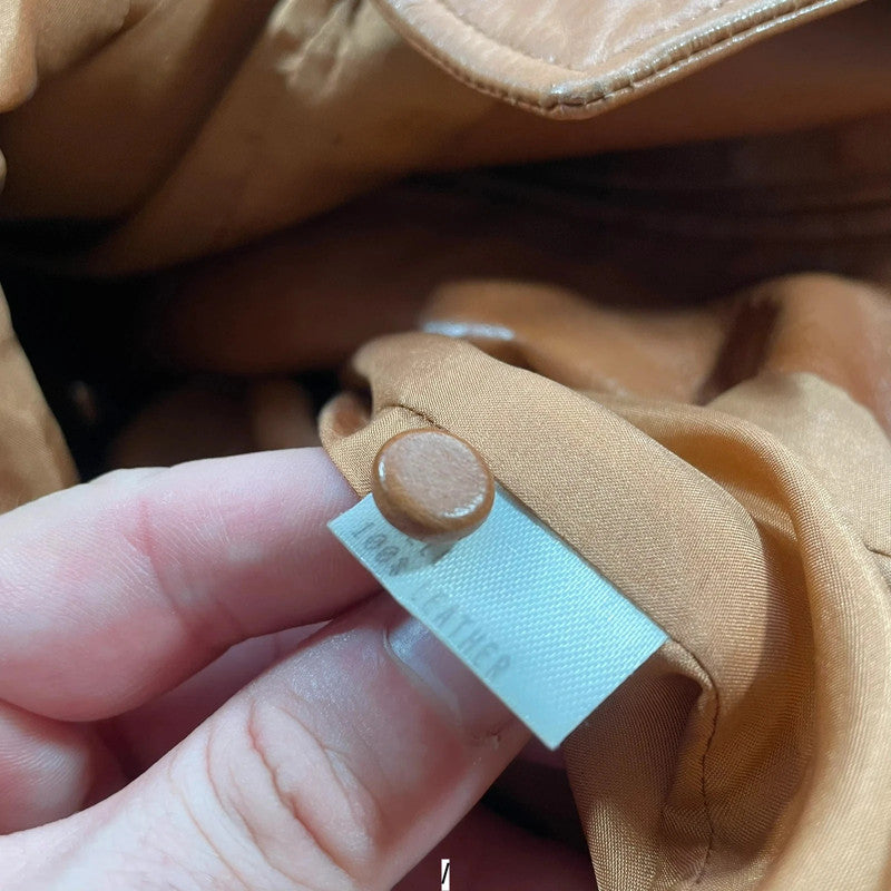 Brown Carolina Herrera Leather Jacket - Size 8
