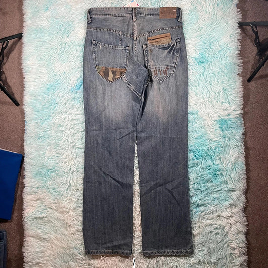 Vintage Y2K Eto Jeans Army Camo Pattern - 34W 32L
