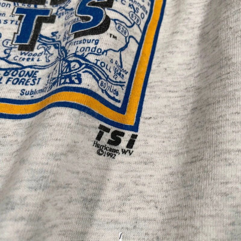 Vintage 90s Grey Kentucky Wildcats Graphic T Shirt - Large