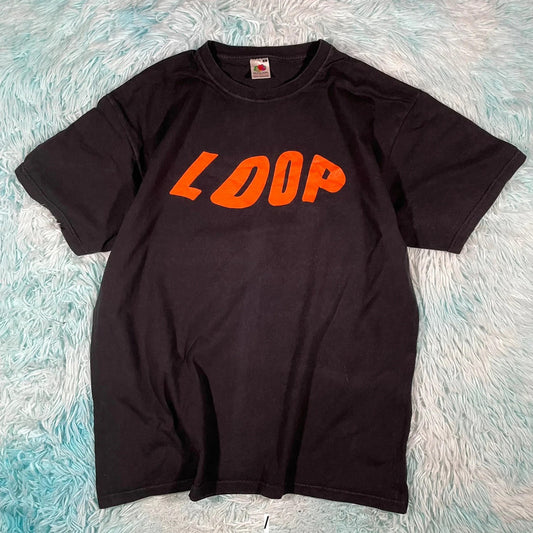 Vintage 2002 Black Loop Band T Shirt - XL
