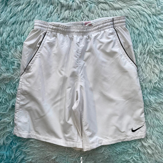 Vintage White Nike Running Shorts - Small