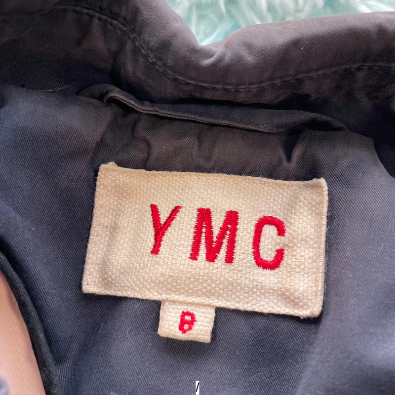 Navy YMC Long Coat Mac - Size 8