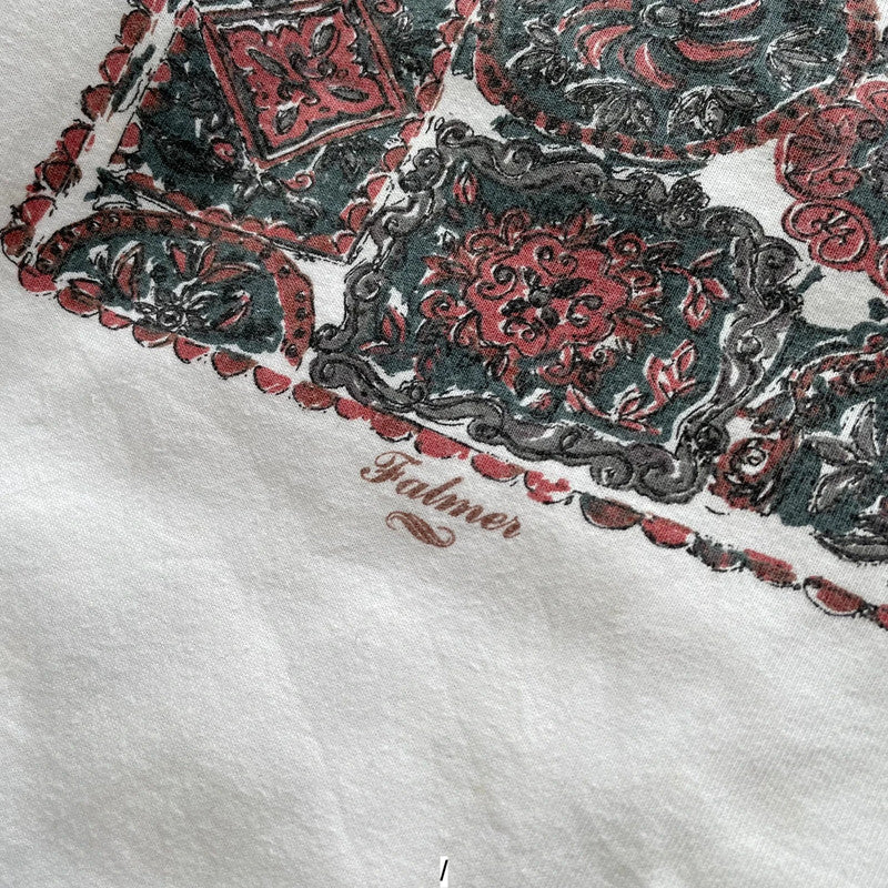 Vintage White Long Sleeve Graphic T Shirt - Small