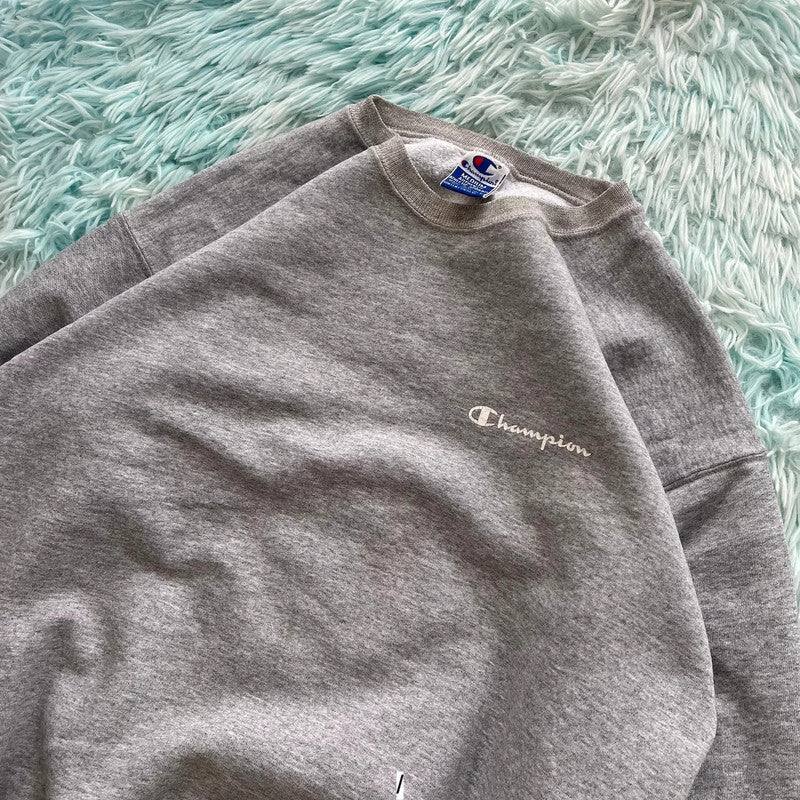 Vintage 90s Grey Champion Sweatshirt - Medium