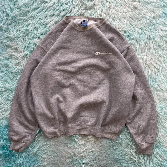 Vintage 90s Grey Champion Sweatshirt - Medium