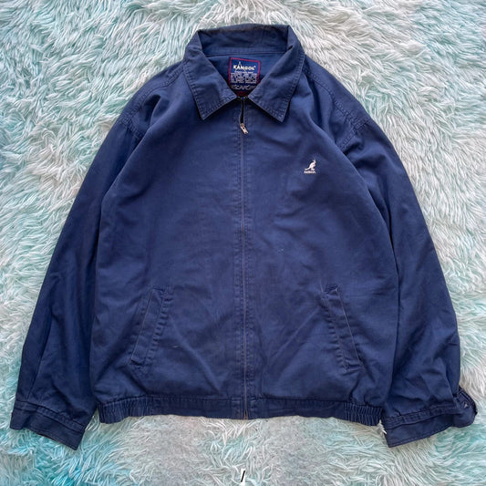 Blue Kangol Harrington Jacket Bomber - Large